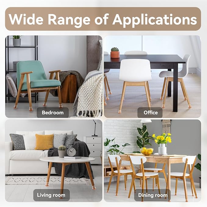 24PCS Extra Small Chair Leg Floor Protectors