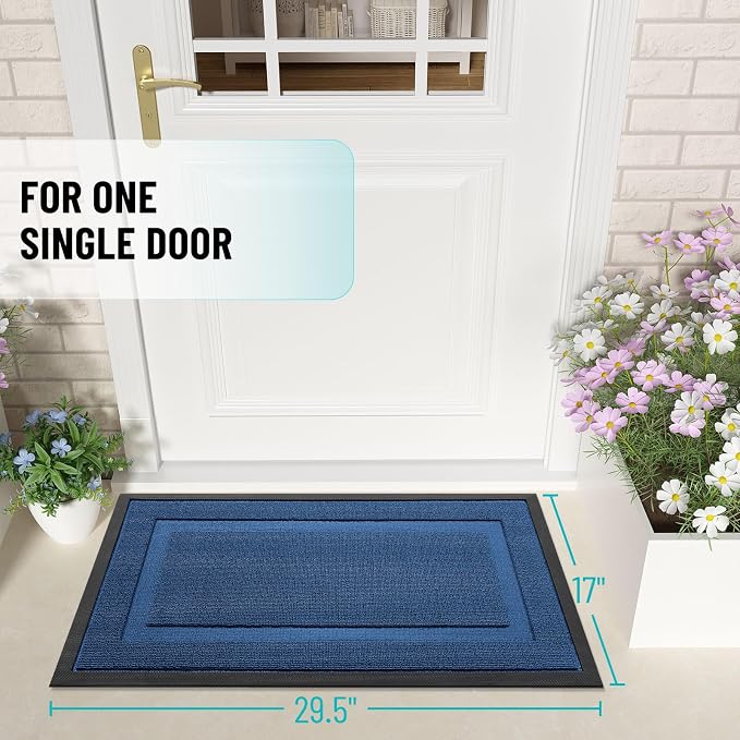 OLANLY Front Door Mat Indoor Outdoor Entrance, Waterproof All-Season,