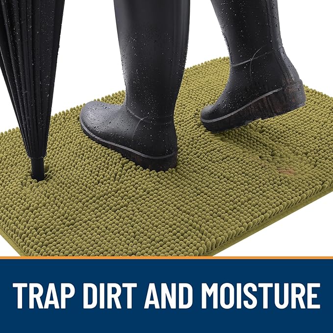 OLANLY Dog Door Mat for Muddy Paws 40x24, Absorbs Moisture and Dirt, Absorbent