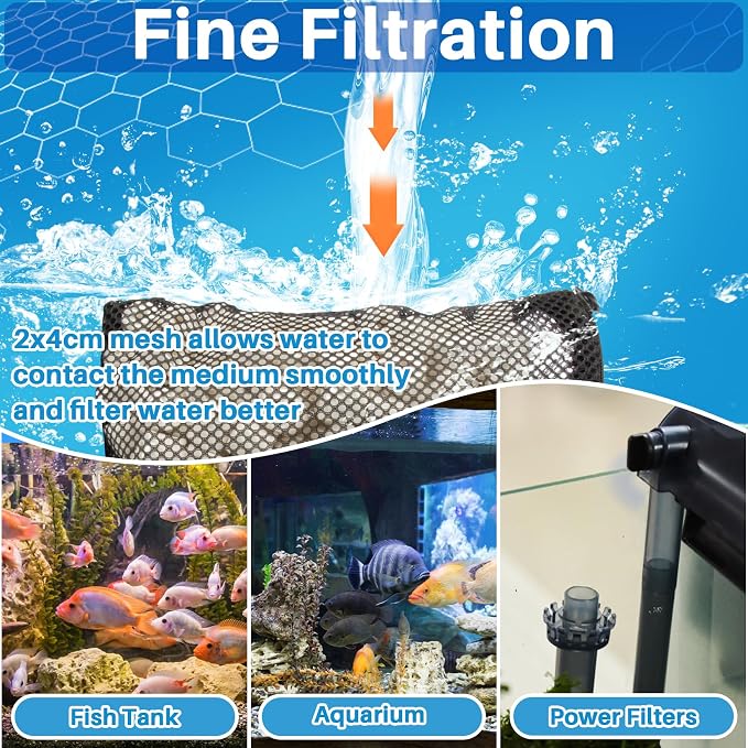MAQIHAN 10pcs Aquarium Filter Media Bags