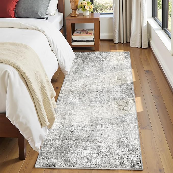 RELEANY Washable Area Rugs 2'x8' Non-Slip Modern Abstract Soft