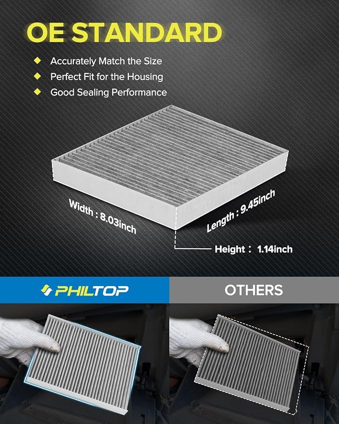 PHILTOP Cabin Air Filter, Replacement