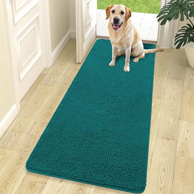 OLANLY Dog Door Mat for Muddy Paws 70x24, Absorbs Moisture and Dirt, Absorbent