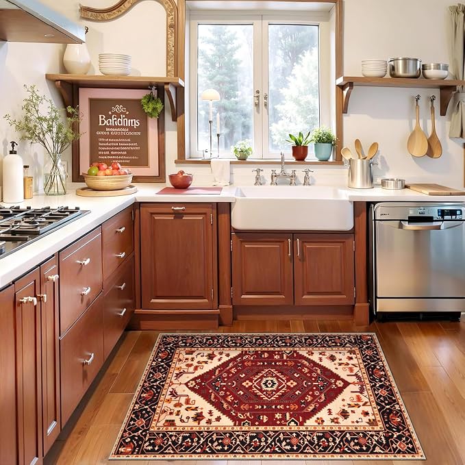 SERISSA Boho Rugs for Entryway, 2x3 Washable Non-Slip Entryway Rug Small Area