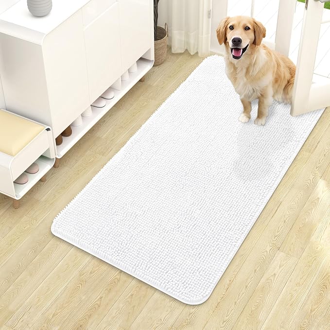 OLANLY Dog Door Mat for Muddy Paws 40x24, Absorbs Moisture and Dirt, Absorbent