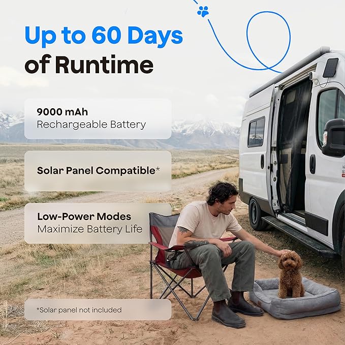 Waggle 4G LTE Cellular Security Camera, 2K HD Pet Monitor, No WiFi, 9000mAh Battery, Night Vision, 2-Way Talk & Siren Alarm, Dog Monitor for RVs/Camping/Travel & Indoor/Outdoor - Subscription Required