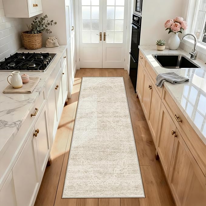 Washable Runner Rugs for Hallway 2x6 Rug Runners, Boho Vintage Kitchen Runner
