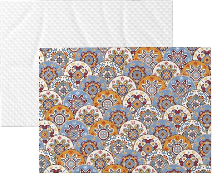 Boho Throw Blanket - Vintage Colorful Floral Blanket for Dog Cat Pet Blankets 30x20 for Couch Sofa Bed