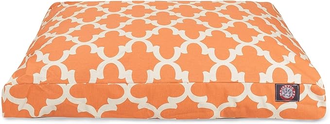 Peach Trellis Small Rectangle Indoor Outdoor Pet Dog Bed With Removable Washable Cover By Majestic Pet Products