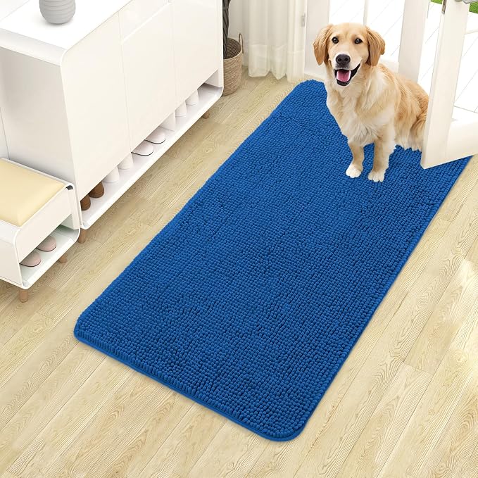 OLANLY Dog Door Mat for Muddy Paws 40x24, Absorbs Moisture and Dirt, Absorbent