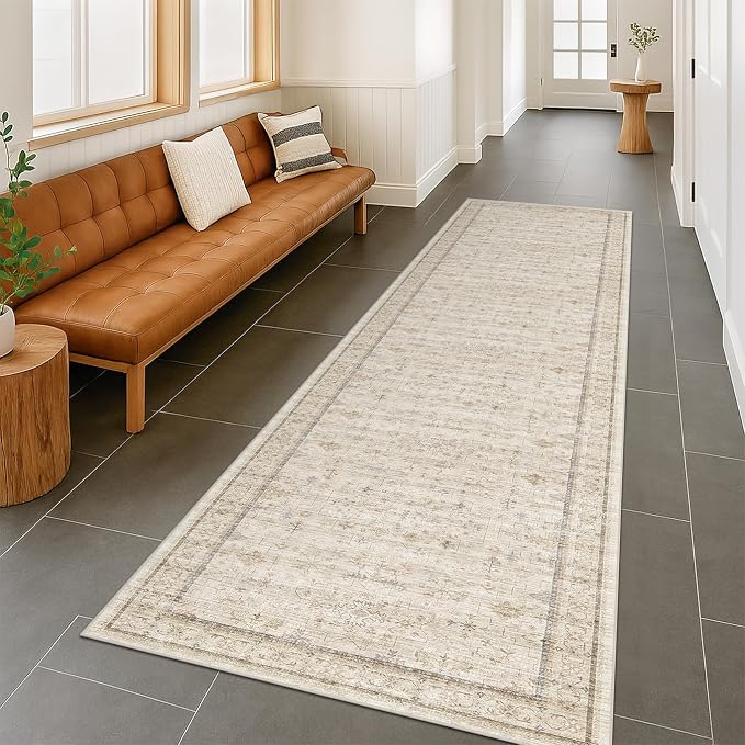 Washable 2x8 Runner Rugs for Hallway Non Slip, Stain Resistant Farmhouse