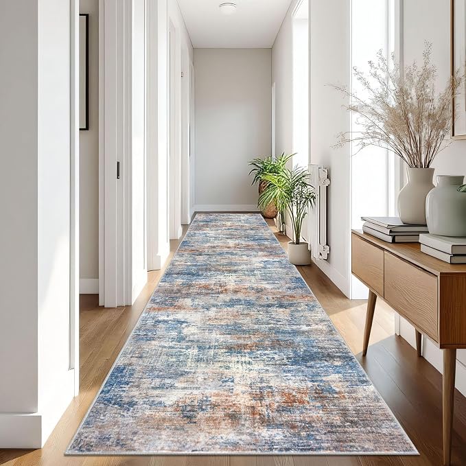 IOHOUZE Abstract Runner Rug 3x16 Ft Extra Long Washable Runners