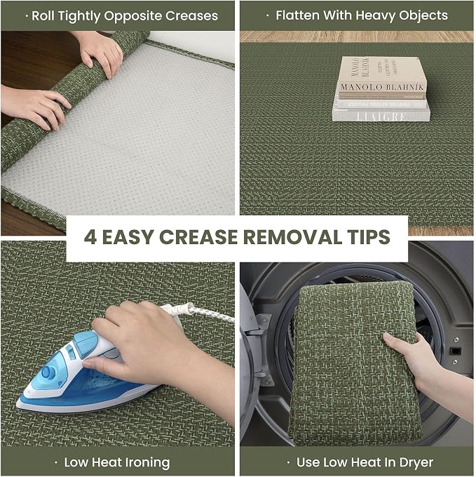 IOHOUZE Small Area Rug 2x3 Washable Woven Rugs
