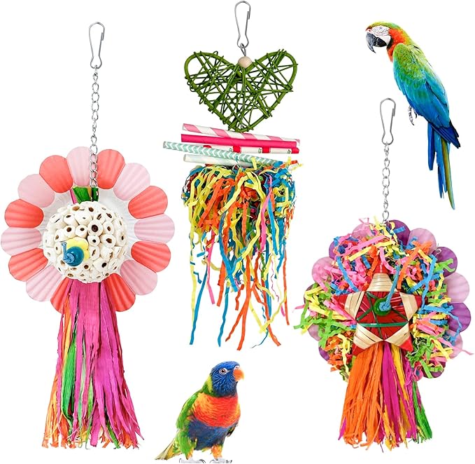 Bird Toys, 3PCS Natural Corn Cob Bird chew Toys Bird Foraging Toys for Small Medium Parrots, Conures, Cockatiel, Lovebird Cockatiel
