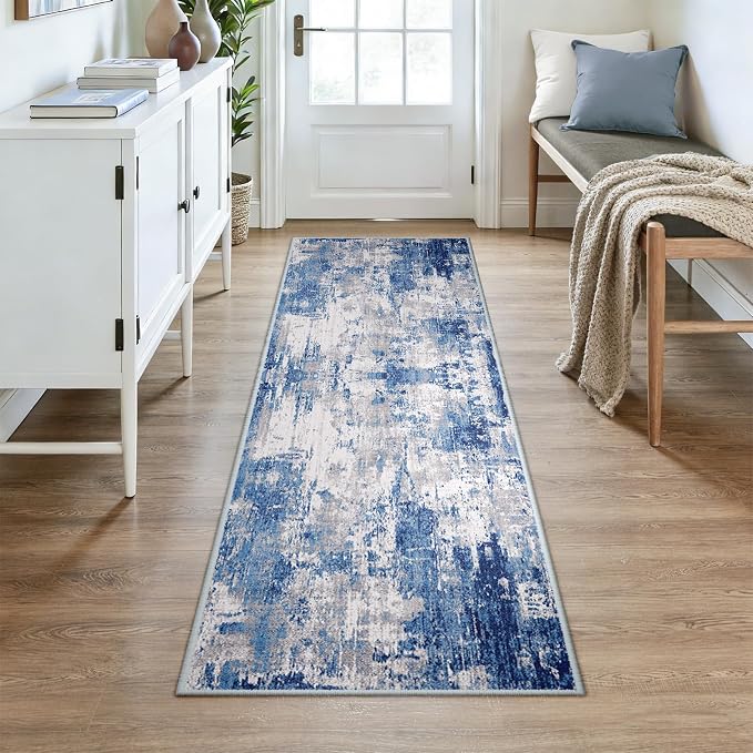 RELEANY Washable Area Rugs 3x7 Non-Slip Modern Abstract Soft