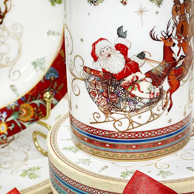 STP GOODS Porcelain Tea/Coffee Cup in Gift Box Fine Porcelain Coffee Cup Tea