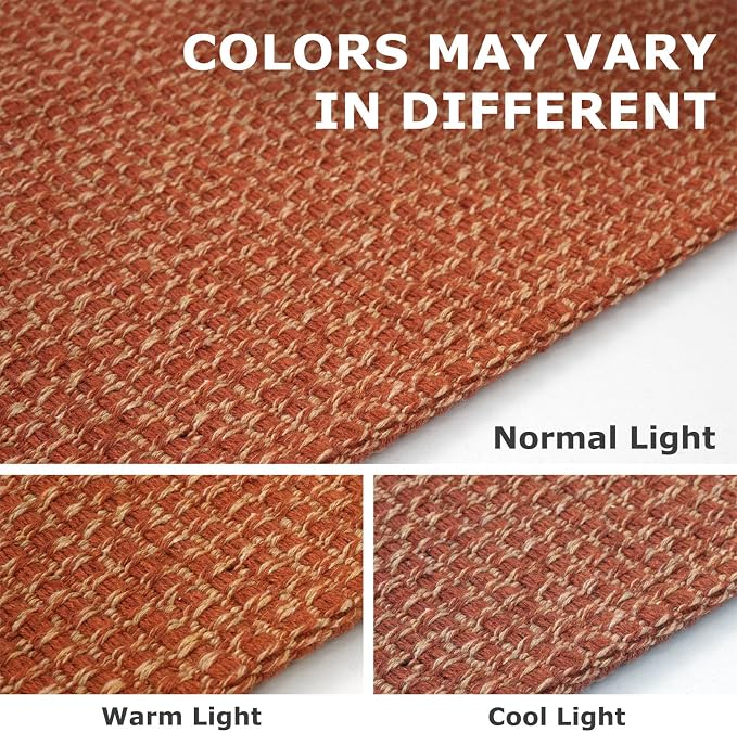 IOHOUZE Washable Area Rug 4x6 Non Slip Rubber Backed Woven Rugs