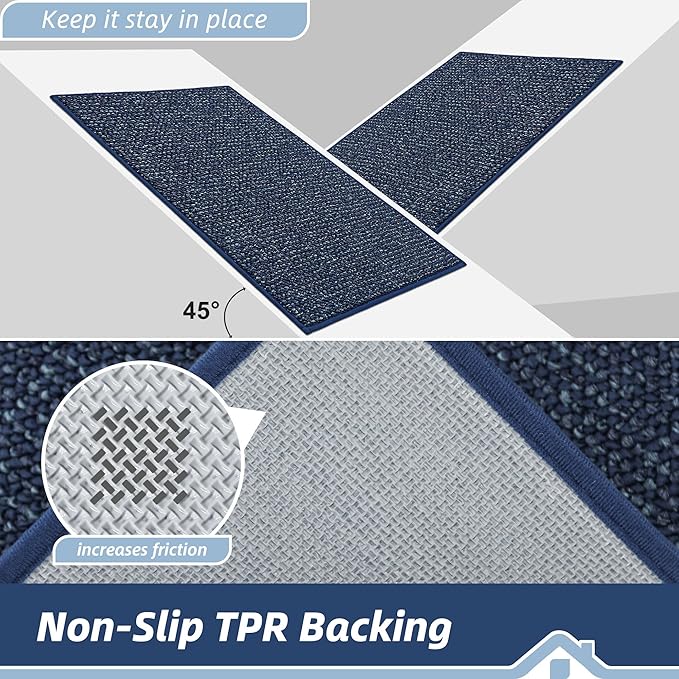 BEQHAUSE Dirt Trapper Door Mat 20" x 48", Non-Slip Washable Doormats Entrance