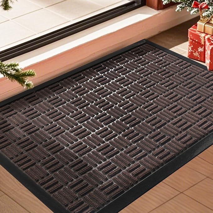 Mibao Front Door Mat, Heavy Duty Durable Welcome Mat
