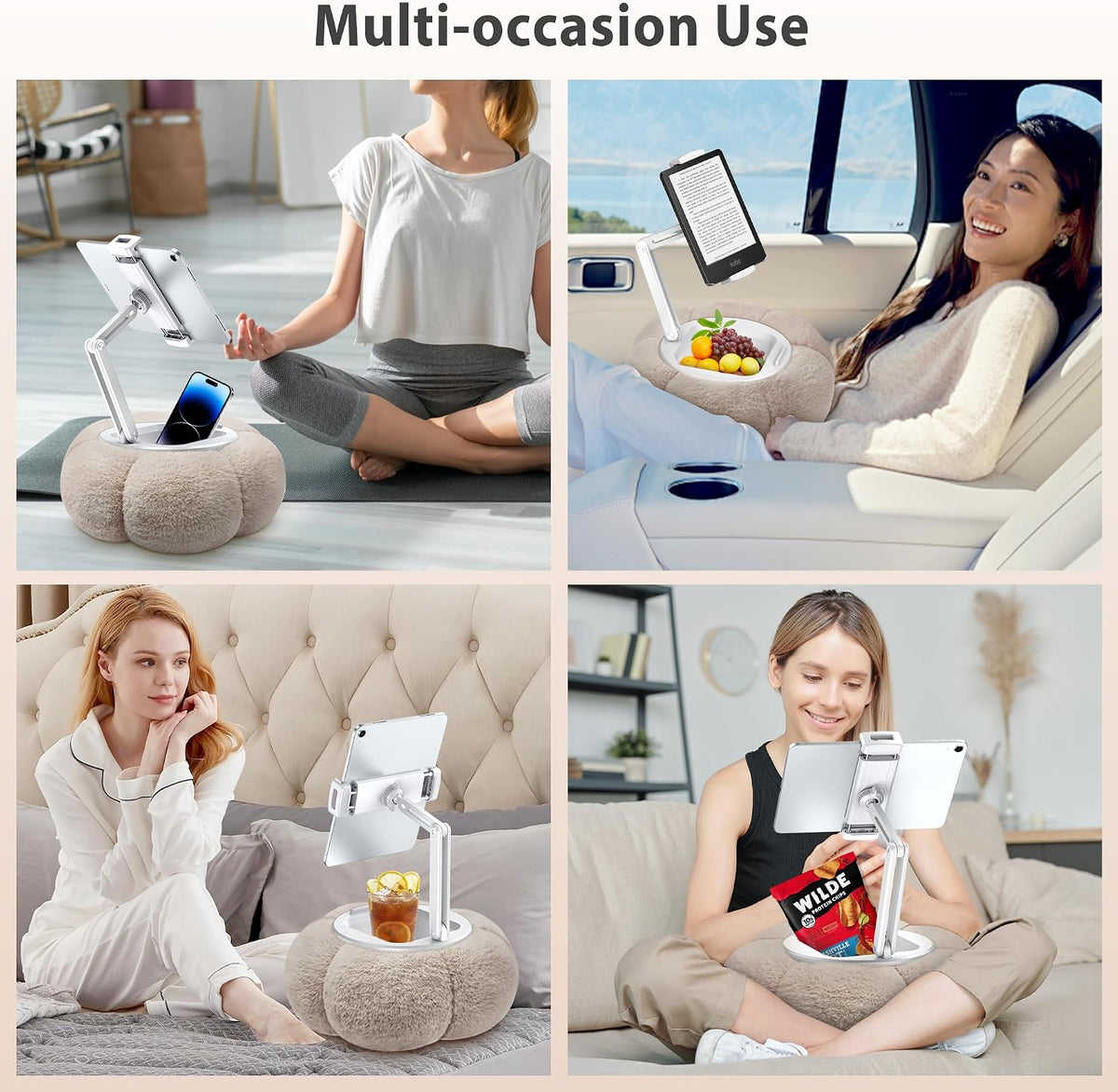 CreaDream Pumpkin Tablet Pillow Stand, Adjustable Pillow Stand for Lap Bed
