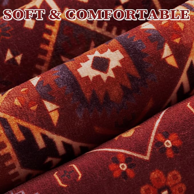 SERISSA Area Rug 3x5 Boho Rugs for Bedroom, Washable Non-Slip Living Room Rug