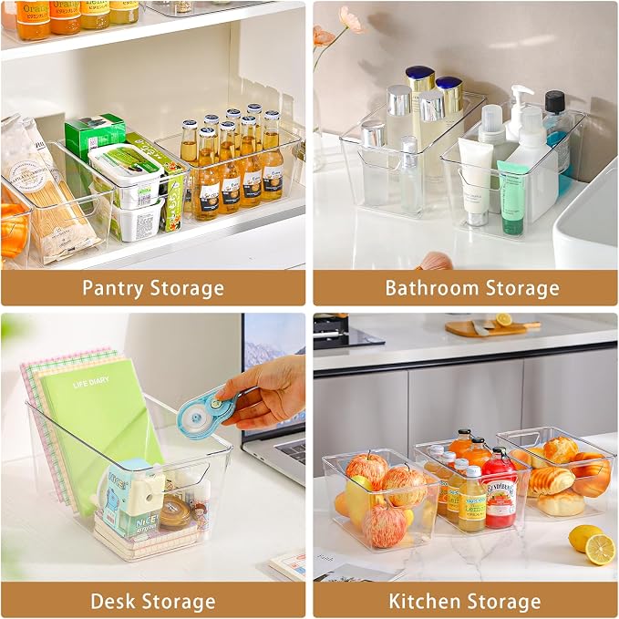 12 Pack Middle Organizers and Storage, Pantry Organization and Storage Bins
