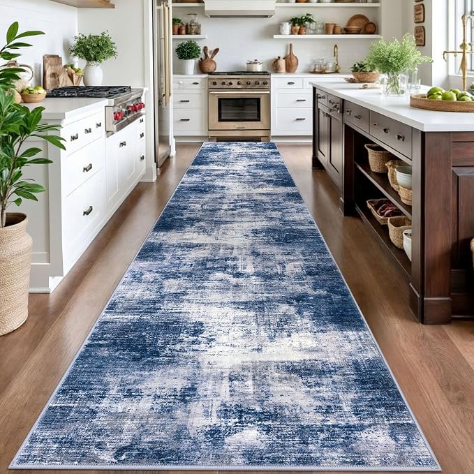 IOHOUZE Abstract Runner Rug 3x16 Ft Washable Runners