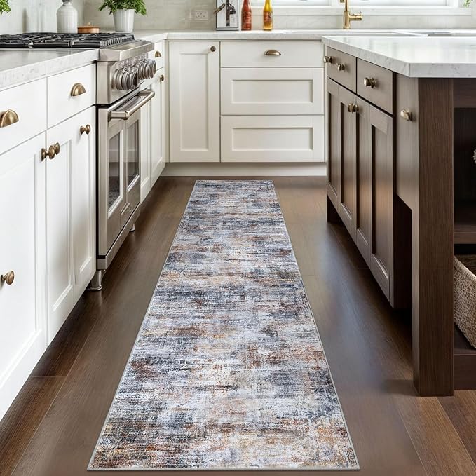 IOHOUZE Abstract Runner Rug 2x8 Ft Washable Runners