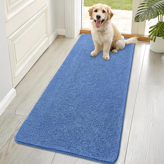 OLANLY Dog Door Mat for Muddy Paws 70x32, Absorbs Moisture and Dirt, Absorbent