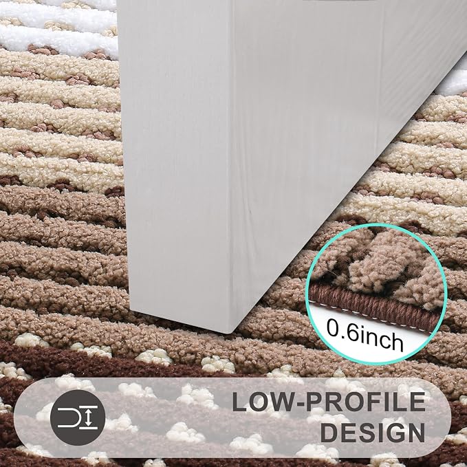 Kitinjoy Indoor Outdoor Door Mat, 47x17 Non-Slip Absorbent Dirt Trapper