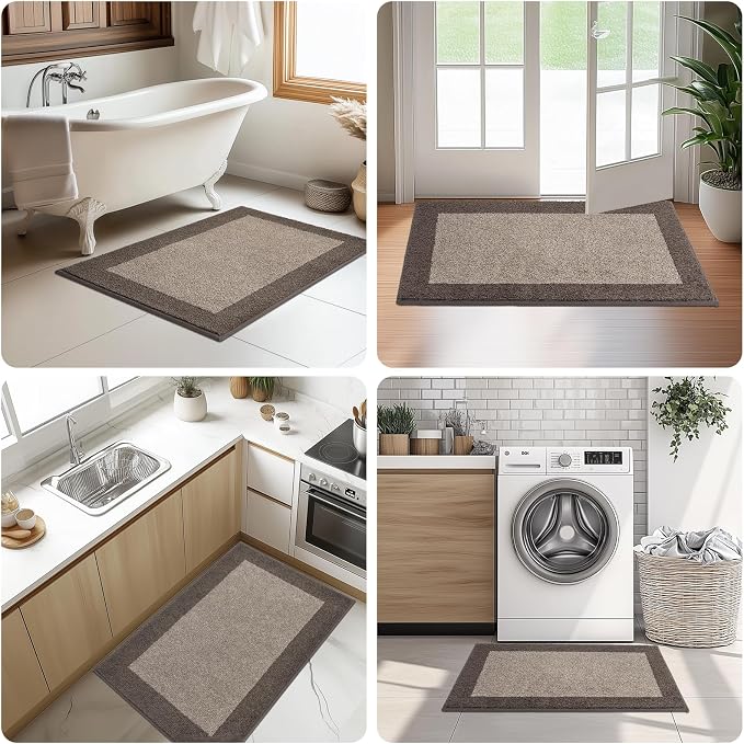 Machine Washable Kitchen Rug 32" x 72", Non Slip Indoor Door Rug, Absorbent