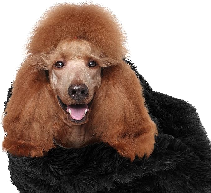 The Dog’s Blanket – Faux Fur Dog Blanket, Black, XL, 38x54