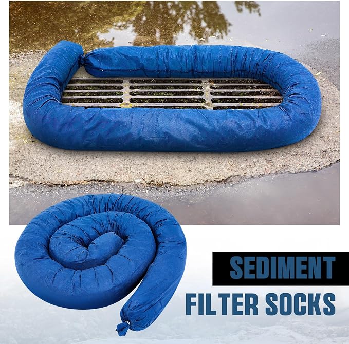 2 Pcs Sediment Filter Erosion Control Blanket Silt Fence Sock