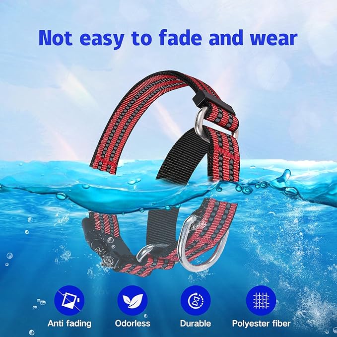Martingale Dog Collar, Adjustable Nylon Reflective Collar with Buckle No Pull Dog Collar for Small Medium Large Dogs (Red M)