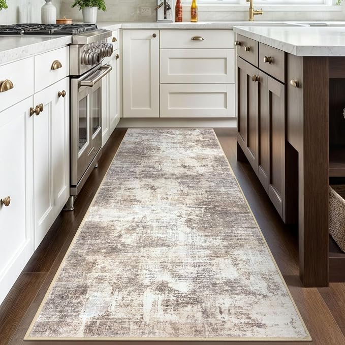 IOHOUZE Abstract Runner Rug 3x8 Ft Washable Runners