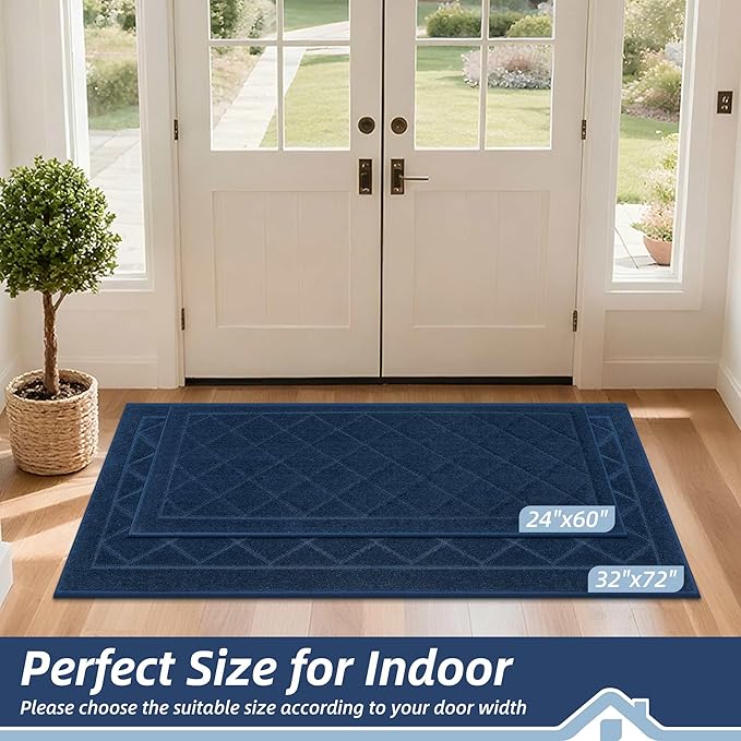 BEQHAUSE Dirt Trapper Door Mat 32" x 72", Doormat Non-Slip Entryway Rugs