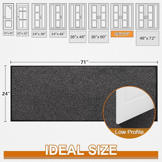 Mibao Front Door Mat Indoor Entrance, Dirt Trapper Welcome Mat