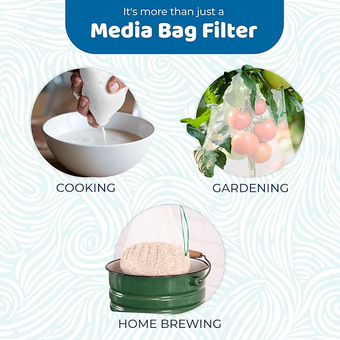 SunGrow Catappa Leaf Filter Bags, 10 Mesh Bags