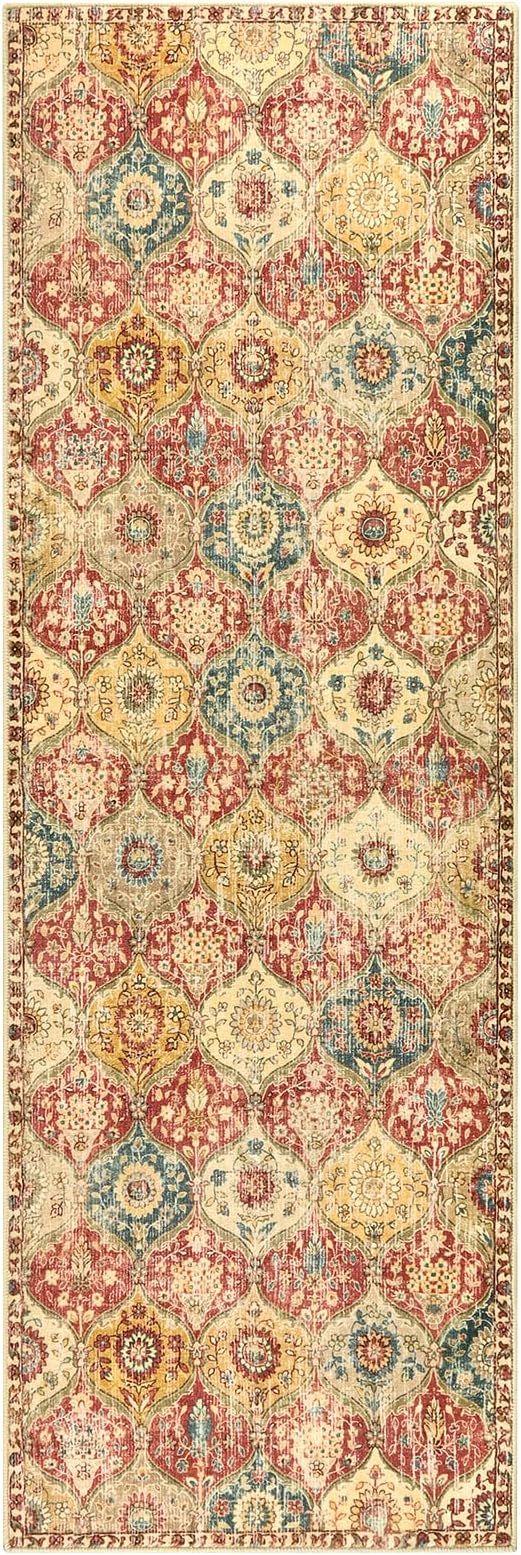 Lahome Moroccan Trellis Washable Runner Rug, 2x6 Kitchen Runners
