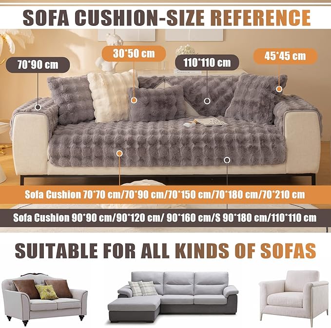 Couch Covers For Dogs,Funny Fuzzy Pet Couch Cover,Plush Solid Colour Non-Slip Couch Cover,Big Dog Bed Blanket, Washable Soft Plush Throw Protector For Bed Couch Car Sofa (35.73x35.43in, Dark Grey)