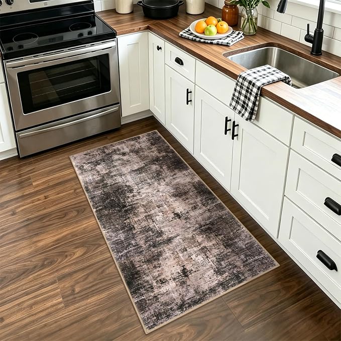 IOHOUZE Abstract Runner Rug 2x4 Ft Entryway Rugs Washable Door Mat Indoor