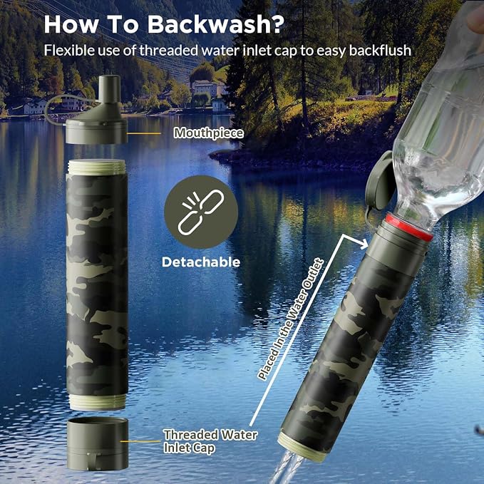 Membrane Solutions Straw Water Filter S1, NSF/ANSI 42&372&401 certificated