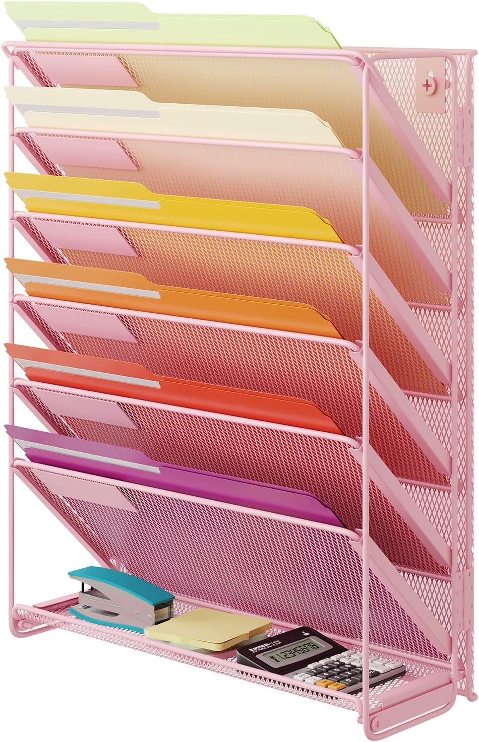 Kuntine.B Wall File Organizer Office Hanging Magazine Holder Wall File Organizer for Office Home