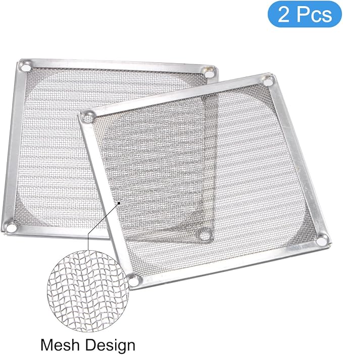 MECCANIXITY 92mm Computer Fan Filter Grills Stainless Steel Mesh Dustproof Case