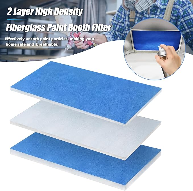 U0U 10 Pieces Paint Booth Filters, Portable Spray Booth Filter, Paint Booth
