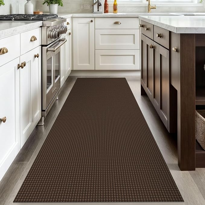 IOHOUZE Washable Runner Rug 3x8 Non Slip Rubber Backed Wide Hallway Runner