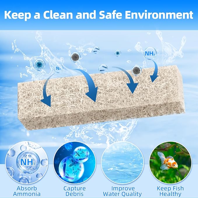 AQUANEAT 24- Pack Replacement Ammonia Reducer Pads Compatible
