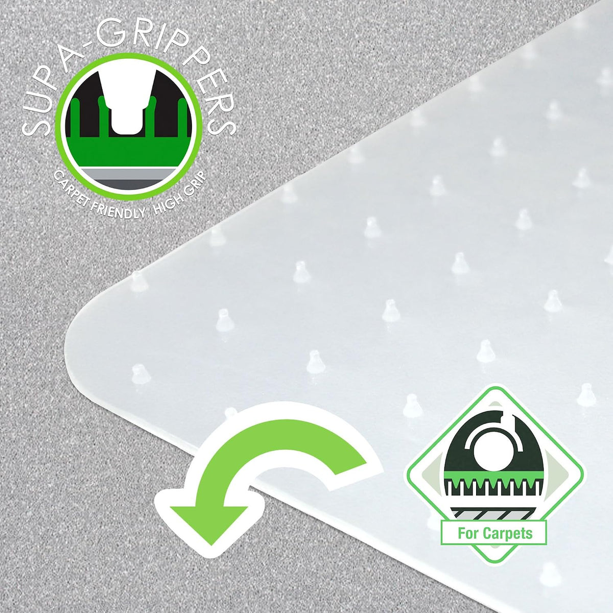 Marvelux White Office Chair Mat for Carpeted Floors 46" x 57" Rectangular