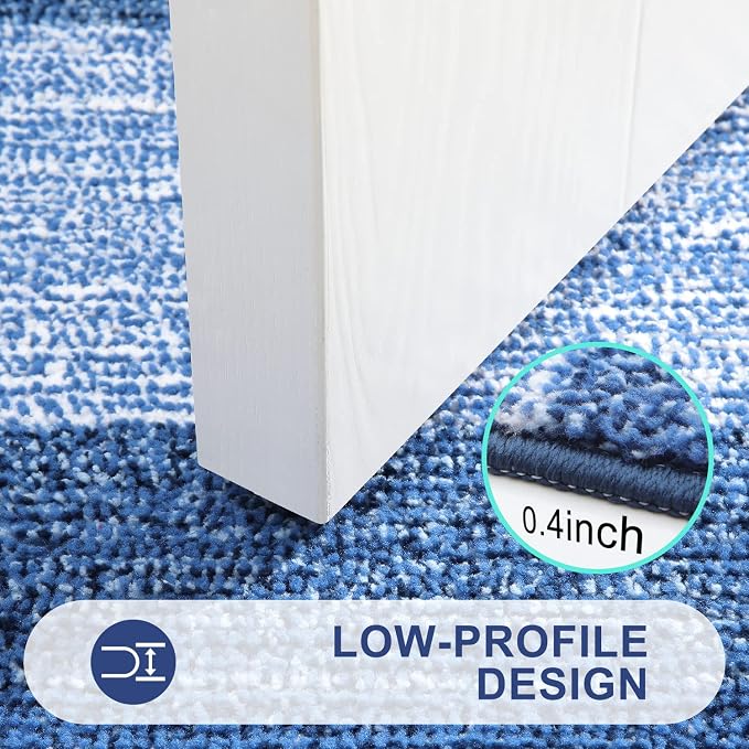 Kitinjoy Indoor Outdoor Door Mat, 48x32 Non-Slip Absorbent Dirt Trapper