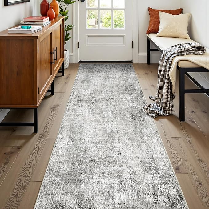 RELEANY Washable Area Rugs 2'x8' Non-Slip Modern Abstract Soft